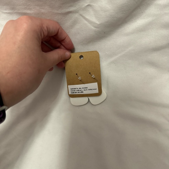 Handmade Black Bow Hello Kitty Earrings - Picture 5 of 7